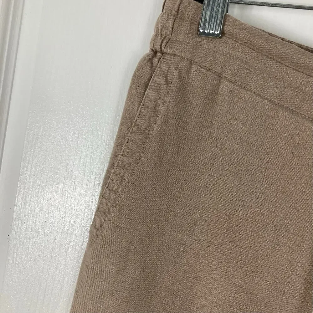 Nwot VINCE Pants Men L Tan-Brown Hemp Drawstring Pocket Ankle Chino